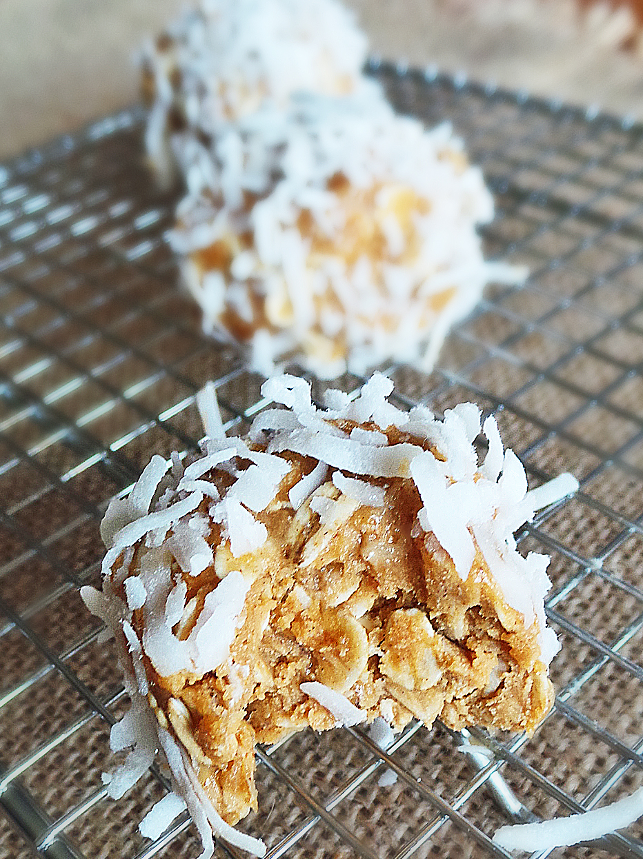 Peanut Butter Coconut Protein Balls