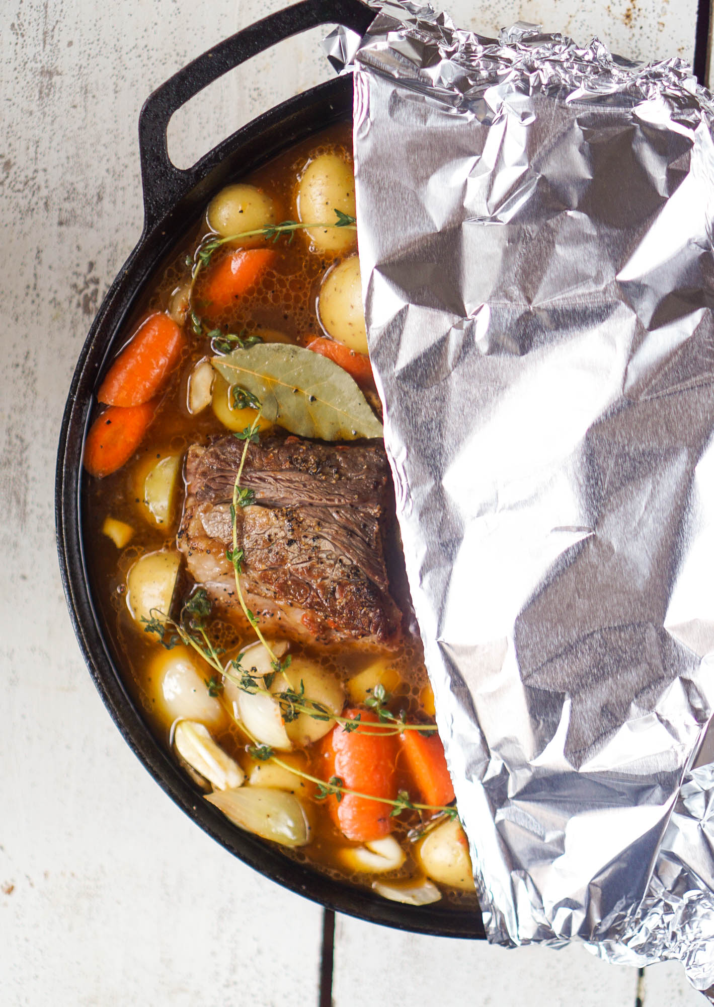 Skillet Beef Short Rib Pot Roast (Whole30)