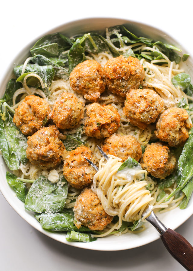 Turkey Meatball with Lemony Ricotta Pasta